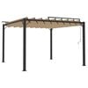 vidaXL Gazebo c/ telhado persiana 3x3 m tecido cinza-acast. e alum&iacute;nio