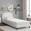 vidaXL Estrutura de cama sem colchão Zadar couro artificial 80x200cm branco