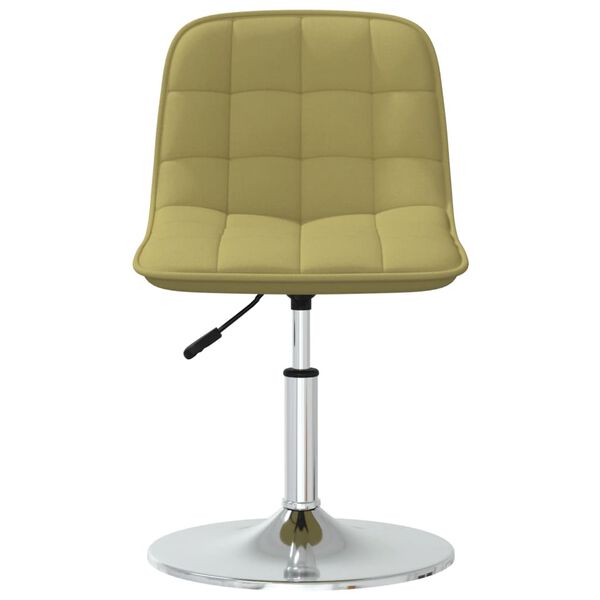 vidaXL Cadeira de jantar girat&oacute;ria tecido verde