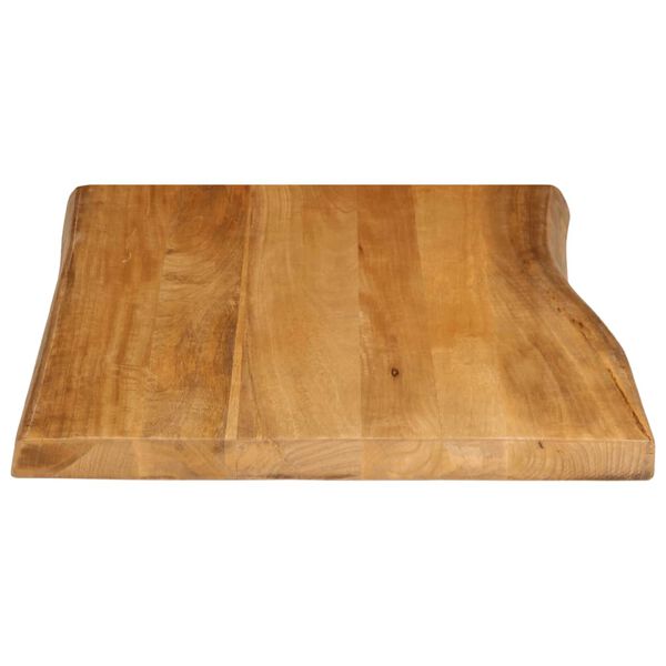 vidaXL Tampo de mesa c/ borda viva 80x60x3,8 cm mangueira maci&ccedil;a
