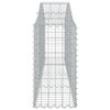 vidaXL Cestos gabi&atilde;o arqueados 18pcs 200x30x60/80 cm ferro galvanizado