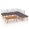 vidaXL 6 pcs conjunto lounge de jardim com almofad&otilde;es ac&aacute;cia maci&ccedil;a