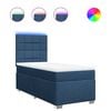 vidaXL Cama com molas/colch&atilde;o 90x200 cm tecido azul