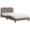 vidaXL Cama com colch&atilde;o Hvar 100x200 cm tecido cinzento-acastanhado