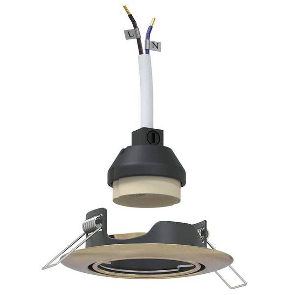 vidaXL Holofote 24 pcs Lat&atilde;o 9 x 9 x 2.5 cm Metal