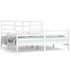 vidaXL Estrutura de cama super king pinho maci&ccedil;o 180x200 cm branco