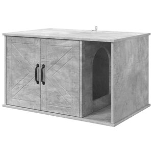 vidaXL Casa para Gatos Concreto 85 x 55 x 50,5 cm Derivados de Madeira