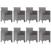 vidaXL Conjunto de Jantar para Jardim 9 pcs Branco Polipropileno