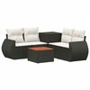 vidaXL Conjunto de Sof&aacute;s 6 unid. Preto e Branco Creme
