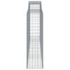 vidaXL Cestos gabi&atilde;o arqueados 3pcs 400x50x160/180cm ferro galvanizado