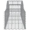 vidaXL Cestos gabião arqueados 40pcs 200x50x40/60 cm ferro galvanizado