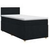 vidaXL Cama box spring com colch&atilde;o Preto 80 x 200 cm Tecido
