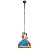 vidaXL Candeeiro suspenso industrial redondo 25W 40 cm E27 multicor