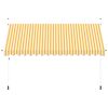 vidaXL Toldo retr&aacute;til manual 400 cm riscas laranjas e brancas
