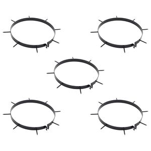 vidaXL Grampo de Aerador para Gramado com Espetos 5 pcs &Oslash; 30 cm A&ccedil;o