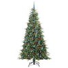 vidaXL Árvore de Natal Articulada Artificial Verde 210 cm PE e PVC