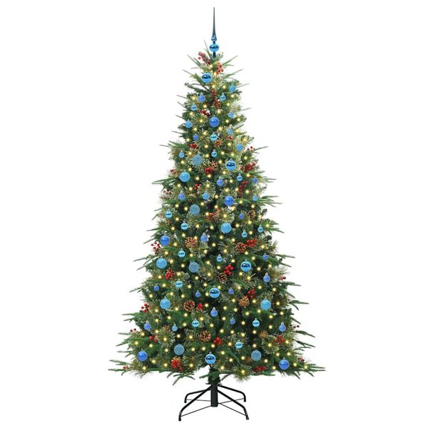 vidaXL Árvore de Natal Articulada Artificial Verde 210 cm PE e PVC
