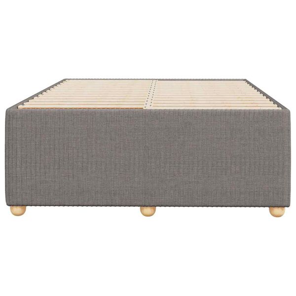 vidaXL Estrutura de cama sem colch&atilde;o 120x190cm tecido cinzento