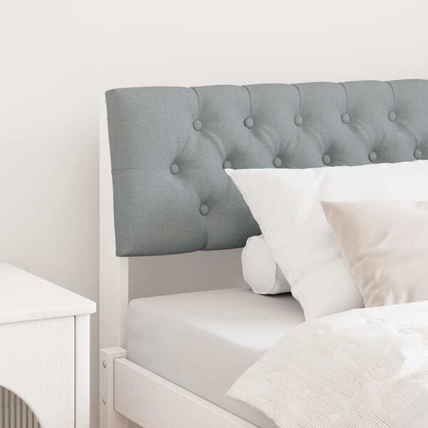 vidaXL Cabeceira estofada Cinzento-claro 100 cm