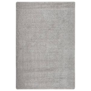 vidaXL Tapete shaggy 140x200 cm antiderrapante cinzento-claro