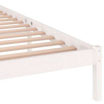 vidaXL Estrutura de cama 160x200 cm pinho maciço branco