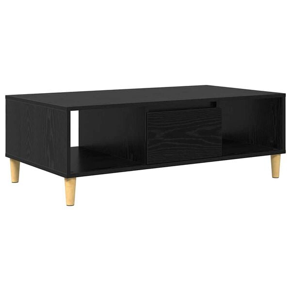 vidaXL Mesa de centro Carvalho Preto 102 x 55 x 35 cm