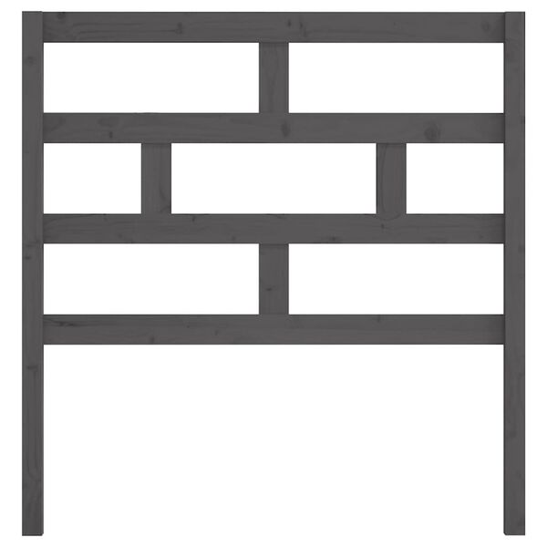 vidaXL Cabeceira de cama 96x4x100 cm pinho maci&ccedil;o cinzento