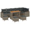 vidaXL Conjunto de Sof&aacute; de Jardim 10 unid. Cinzeto vime PE