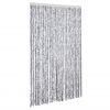 vidaXL Cortina anti-insetos 118x220 cm chenille branco e cinzento