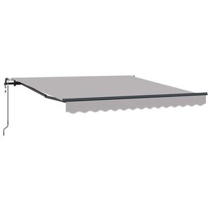 vidaXL Toldo retr&aacute;til Cinzento-claro 300 x 250 cm Tecido e Alum&iacute;nio