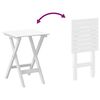 vidaXL Cadeira de baloi&ccedil;o com mesa dobr&aacute;vel &aacute;lamo maci&ccedil;o branco