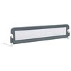 vidaXL Barra de seguran&ccedil;a p/ cama infantil 180x42cm poli&eacute;ster cinzento