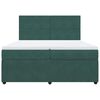 vidaXL Cama com molas/colch&atilde;o 200x200 cm veludo verde-escuro