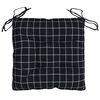 vidaXL Almofad&otilde;es p/ cadeira 4pcs tecido oxford padr&atilde;o xadrez preto