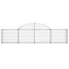 vidaXL Cestos gabião arqueados 30pcs 200x30x40/60 cm ferro galvanizado