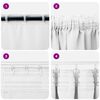 vidaXL Cortinas Blackout com Argolas 2 pcs Branco brilhante