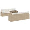 vidaXL Conjunto de Sof&aacute; de Jardim 9 unid. Bege vime PE
