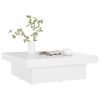 vidaXL Mesa de centro 90x90x28cm derivados de madeira branco brilhante