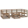 vidaXL 7 pcs conj. lounge jardim madeira de pinho impregnada castanho
