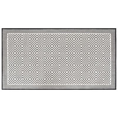 vidaXL Tapete de exterior c/ design reversível 80x150 cm cinza/branco