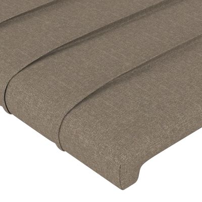 vidaXL Cabeceira de cama tecido 90x5x78/88 cm cinzento-acastanhado