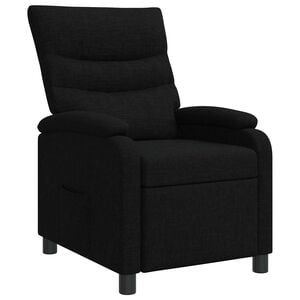 vidaXL Reclin&aacute;vel Preto Tecido