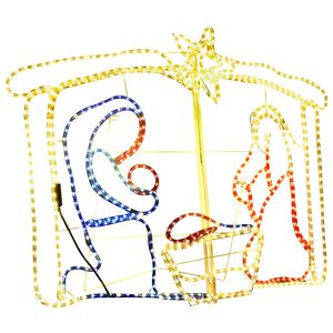 vidaXL Pres&eacute;pio de Natal 240 luzes LED 116x41x87 cm