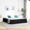 vidaXL Cama com arruma&ccedil;&atilde;o e colch&atilde;o Preto 160 x 200 cm Poli&eacute;ster