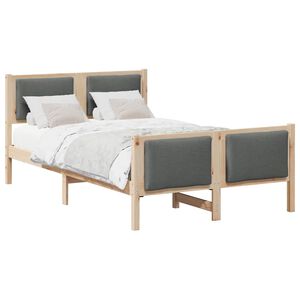 vidaXL Estrutura da Cama Cinza Escuro 120 x 200 cm tecido