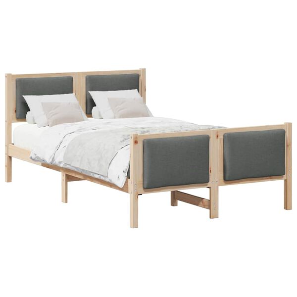 vidaXL Estrutura da Cama Cinza Escuro 120 x 200 cm tecido