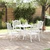 vidaXL Conjunto de Mesa de Jardim 5 pcs Branco Alum&iacute;nio Fundido