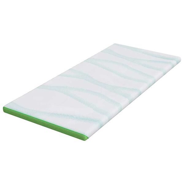 vidaXL Topper de Colch&atilde;o Branco e Verde 180 x 200 x 6 cm