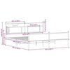 vidaXL Estrutura cama sem colch&atilde;o 160x200 cm metal carvalho castanho