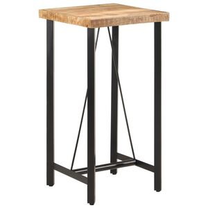 vidaXL Mesa de bar 55x55x107 cm madeira de mangueira maci&ccedil;a e ferro